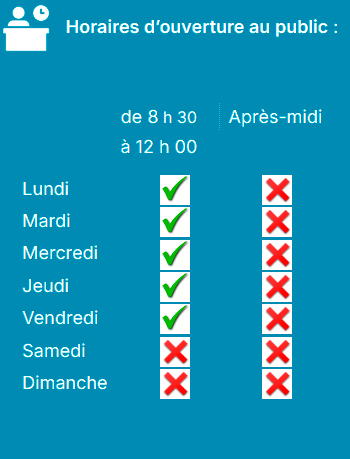 horaires permanence mairie de Benayes